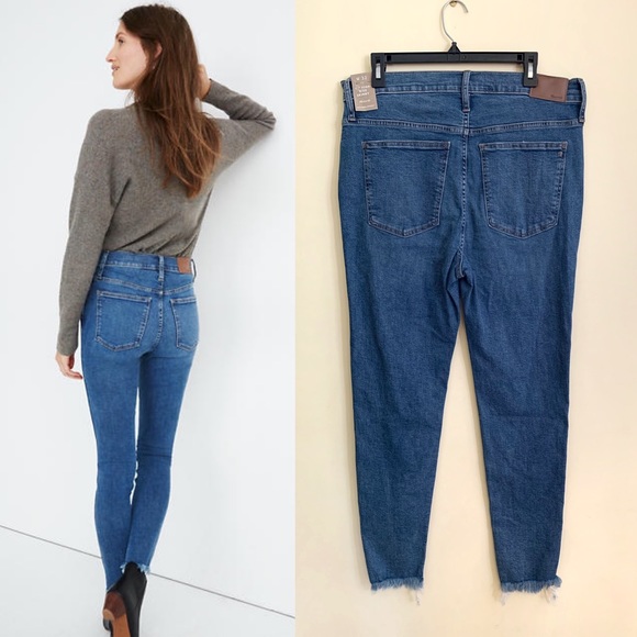 Madewell 10” High-Rise Skinny Jean Button Front 32 - Picture 2 of 6